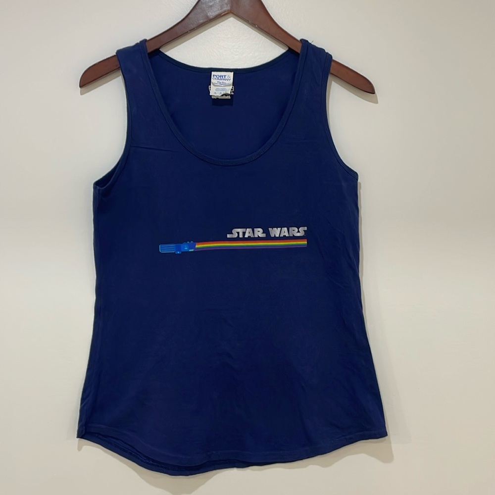 Women’s Star Wars LGTBQ+ lightsaber tank top medium